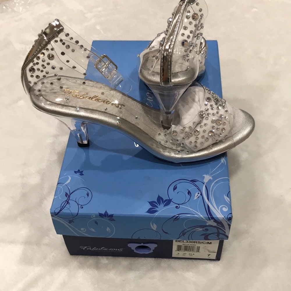 Fabulicious crustal platform sandals women’s size7 - Picture 14 of 15
